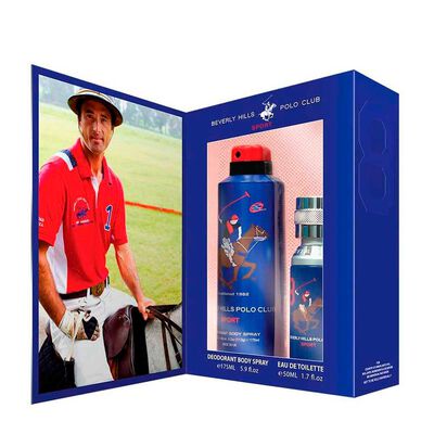 Set Polo Beverly Hills Sports Hombre Eight 50 ML +Desodorante