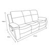 Sofá Reclinable Zoy Home Brunei 3 Cuerpos Café