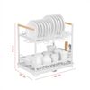 Secaplatos Escurridor Simplit Acero Inox Valencia 2 Niveles Blanco
