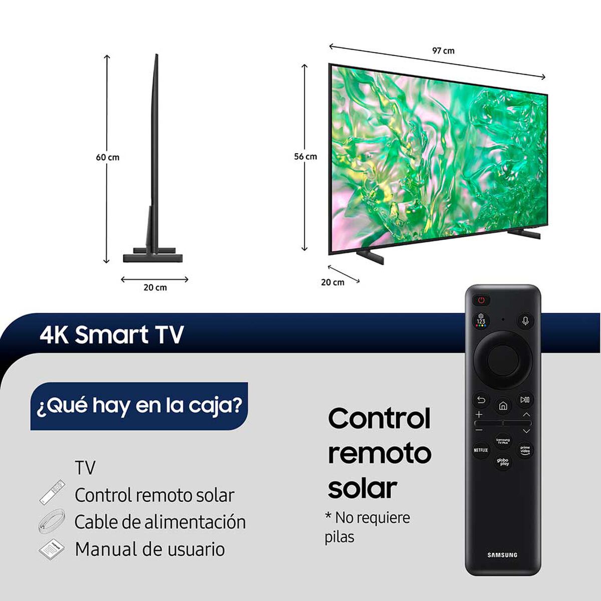 LED Samsung 43" DU8000 4K Crystal UHD Smart TV 2024