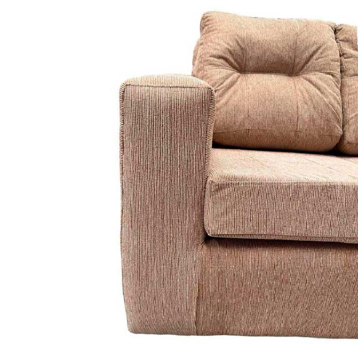 Juego de Living Kea Nize Sof&aacute; 3 Cuerpos + Dos Pouf Tela Beige