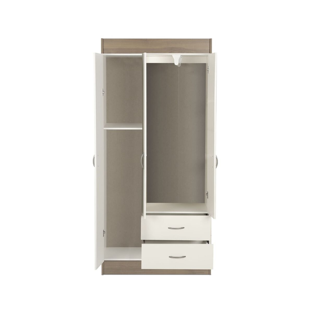 Closet Stanford 3 Puertas 2 Cajones Bicolor