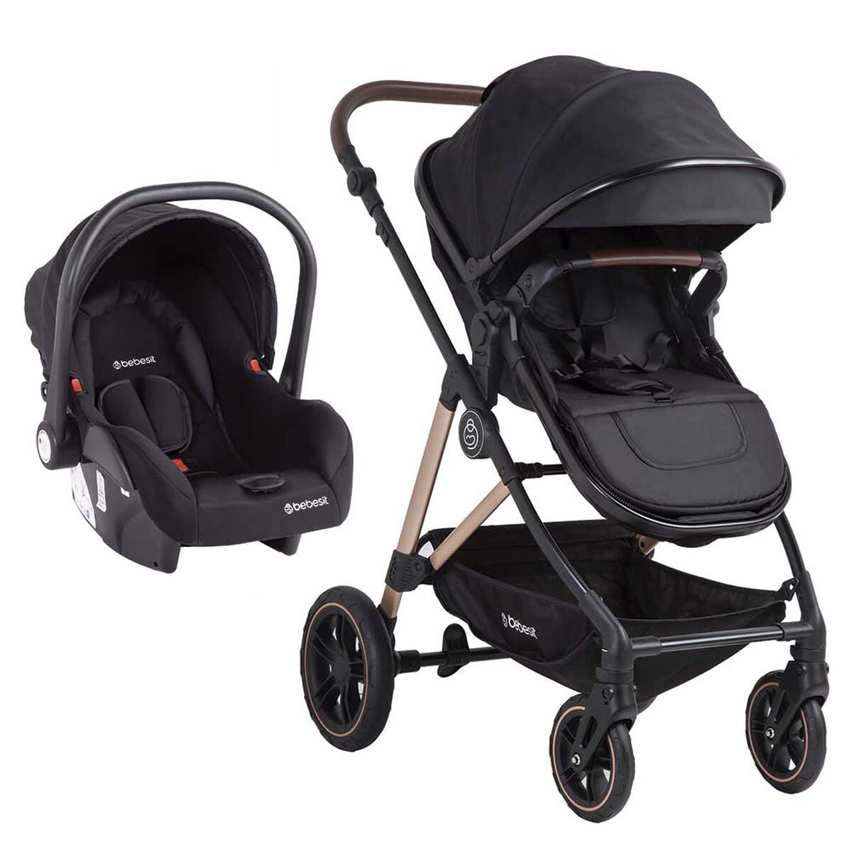 Coche Travel System Neo Negro Bebesit