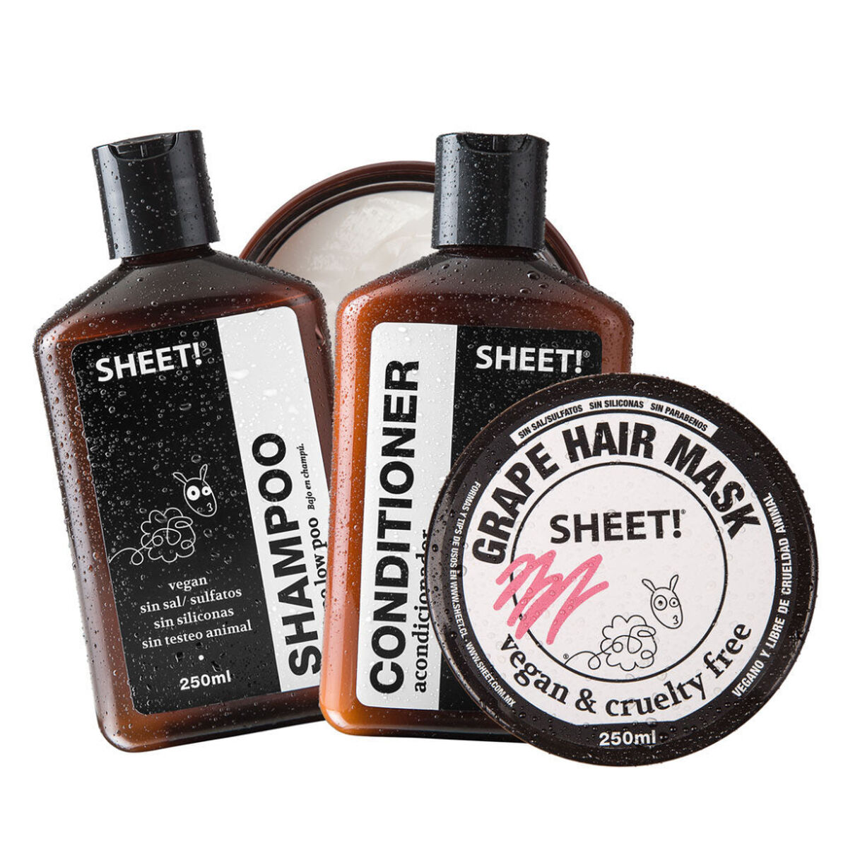 Tratamiento Pelo Dañado Shampoo + Acondicionador + Crema Sheet