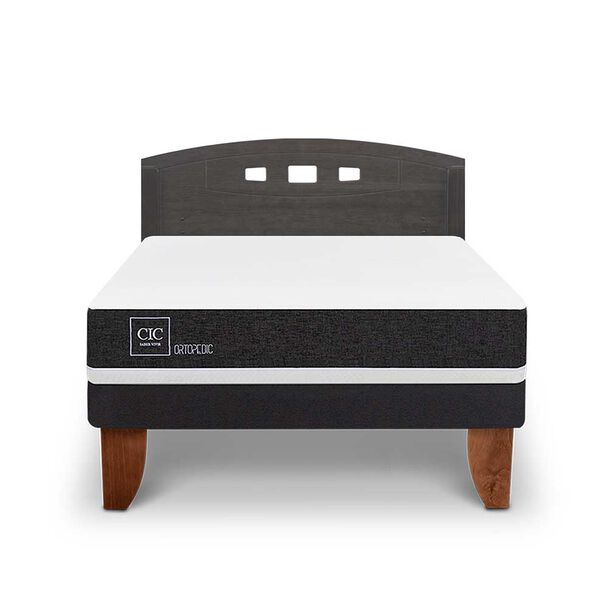 Cama Europea CIC 2 Plazas Ortopedic + Respaldo Gales