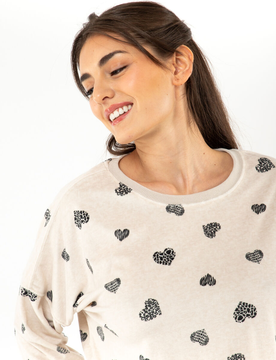 Pijama 2 Piezas Corazones Mujer Icono