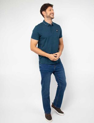 Imagen 2 del producto Polera Piqué Slim Manga Corta Hombre Zibel Azul, Gris, Negro, Olivo