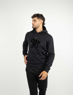 Imagen 1 del producto Polerón Tigre Hoodie Hombre Zibel Negro, Verde-Osc