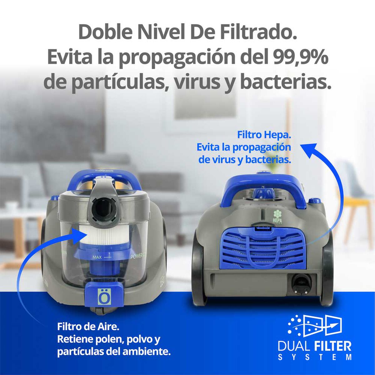 Aspiradora de Arrastre Thörben Thor Power Cyclonic 2.5 lts.