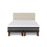 Cama Europea CIC Base Dividida King Balance + Respaldo Villarrica Alpino