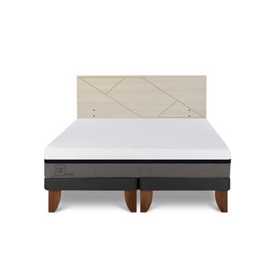 Cama Europea CIC Base Dividida King Balance + Respaldo Villarrica Alpino