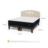Cama Europea CIC Base Dividida 2 Plazas Súper Premium + Respaldo Gales Alpino