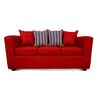 Sofá Elegant Detail Santa Fe 3 Cuerpos Tela Rojo