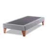 Base Europea Dividida Latam Home 1 Plaza Zen Tela Velvet Gris