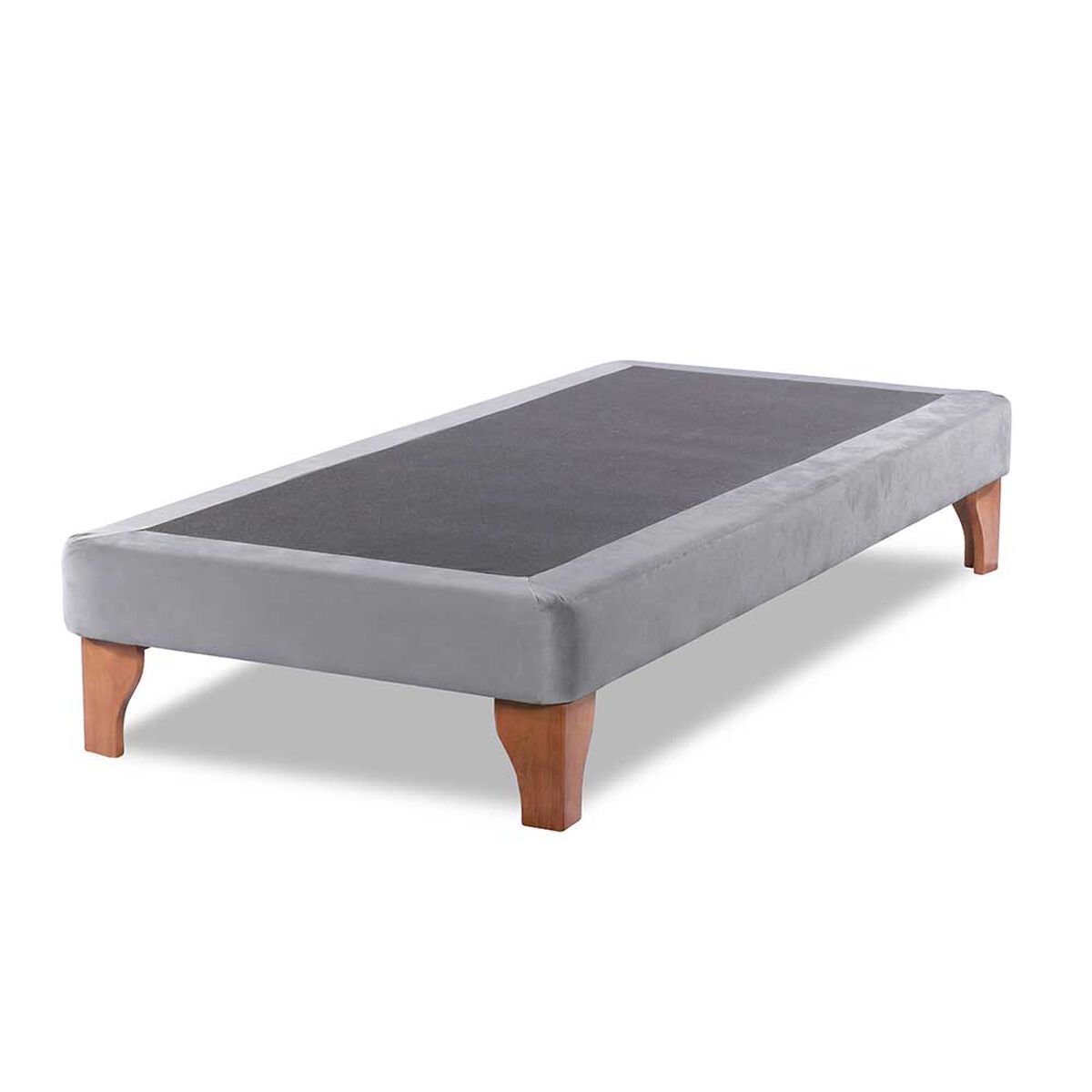 Base Europea Dividida Latam Home 1 Plaza Zen Tela Velvet Gris