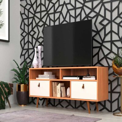 Rack Almore Alemania Hasta 55" Freijo y Off White
