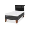 Cama Europea CIC 1,5 Plazas Ortopedic Advance + Respaldo Dublin Negro
