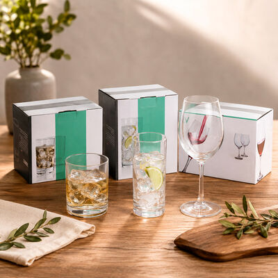 Set 6 Copas Vino Sommelier + 6 Vasos Long 334 ml Lennox + 6 Vasos 190 ml Lennox Vitta