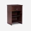 Cama Europea Rosen 1,5 Plazas Indie + Respaldo + Velador Rachel