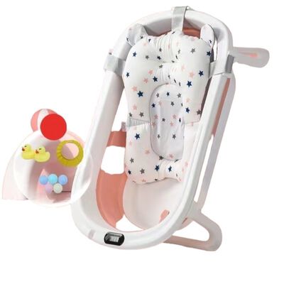 Bañera Plegable con Cojín y más Accesorios Rosada Lubabycas
