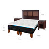 Cama Europea CIC Green Infinity King + 1 Respaldo + 2 Veladores Torino Choc