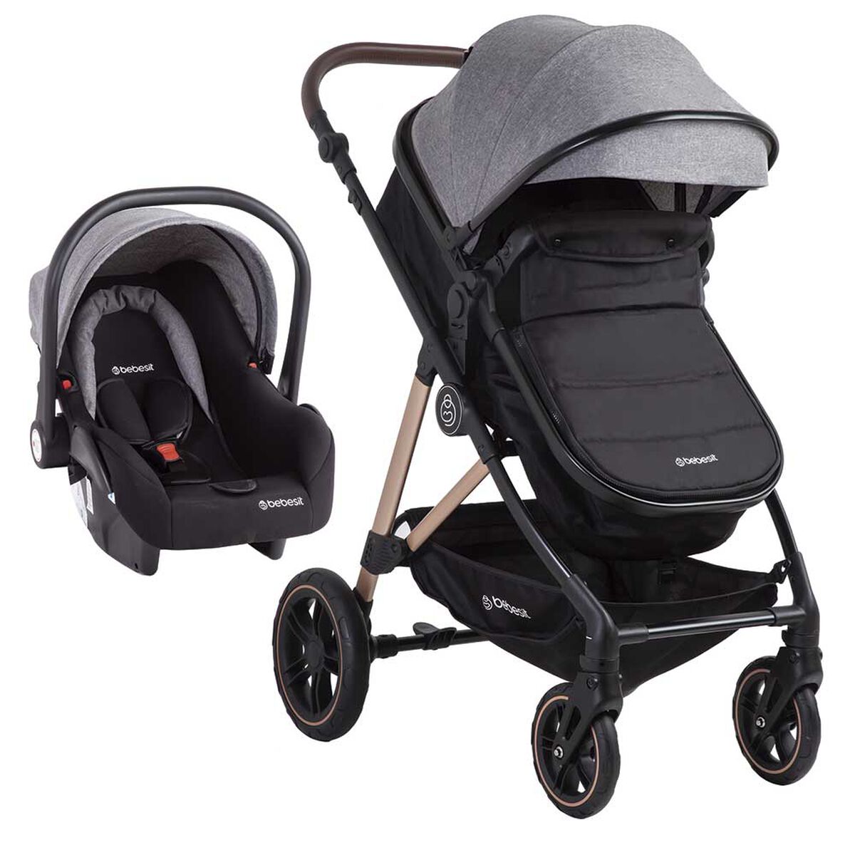 Coche Travel System Neo Gris Bebesit