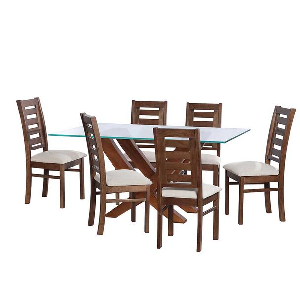 Juego de Comedor Latam Home Alicante 6 Sillas Blanco