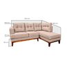 Sofá Seccional Derecho Living Factory Mañio 4 Cuerpos Beige