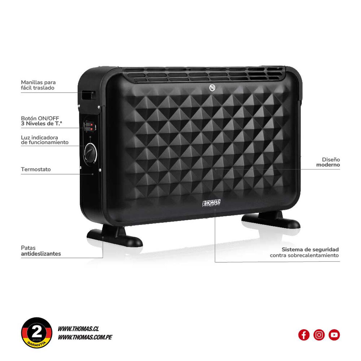 Convector Eléctrico Thomas TH-CV52