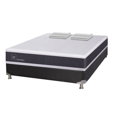 Imagen 1 del producto Box Spring CIC 2 Plazas Ortopedic + Almohadas