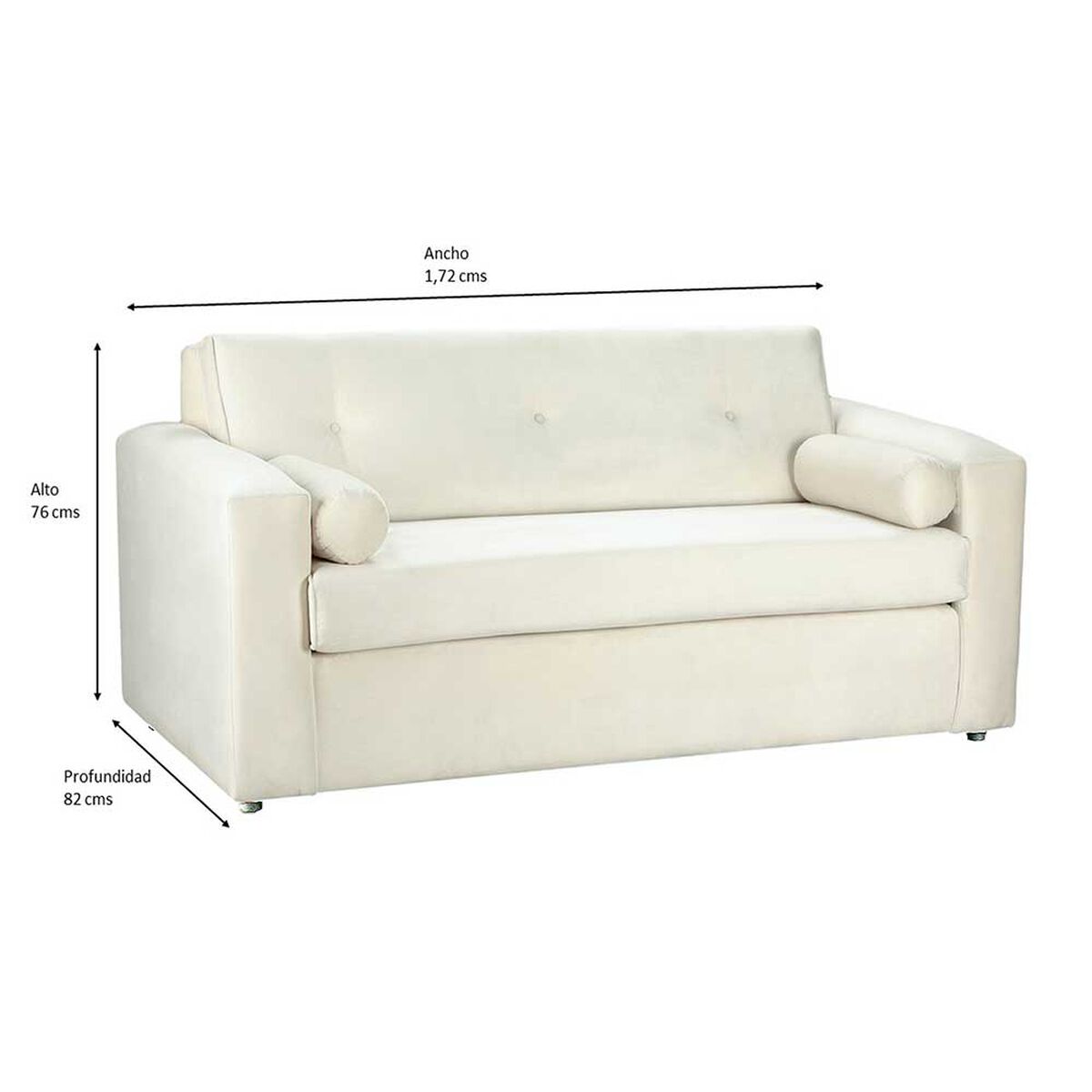 Juego de Living Bodevir Vivo PU 30 Sofá 3 Cuerpos + Dos Pouf 1 Cuerpo Chocolate 