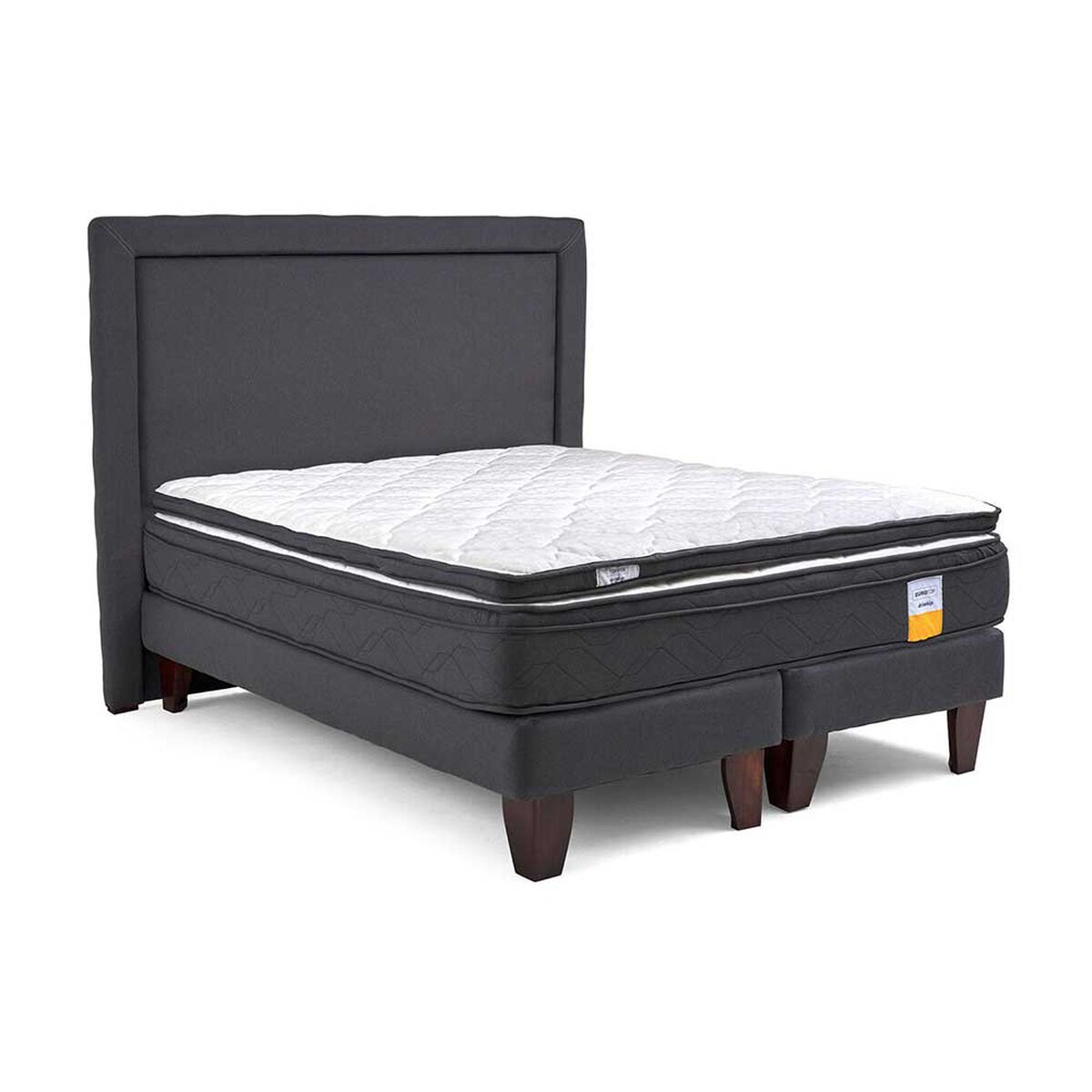 Cama Europea Drimkip Base Dividida Full Eurotop + Topper + Respaldo