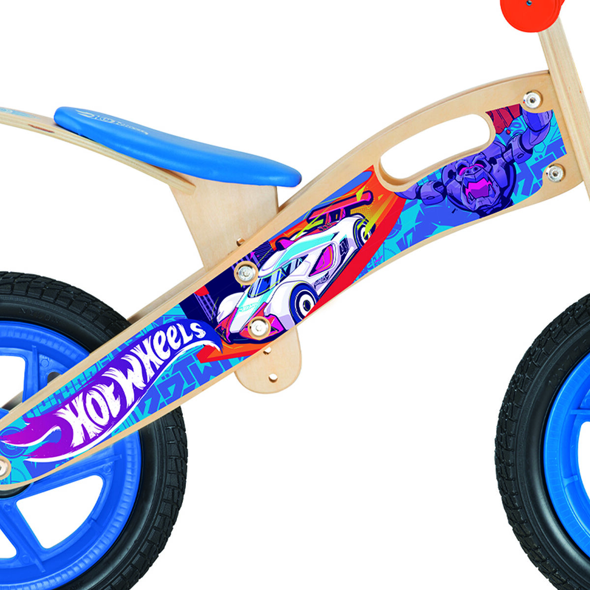 Bicicleta Infantil Bianchi Madera Hotwheels Azul