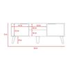Rack TV TuHome Augusta Hasta 65" Blanco