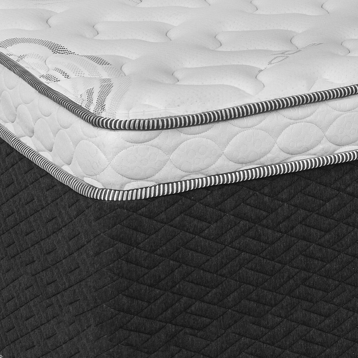Cama Europea Celta Base Dividida 2 Plazas x 2 mt Everest Cobre + Respaldo + 2 Veladores Bamboo