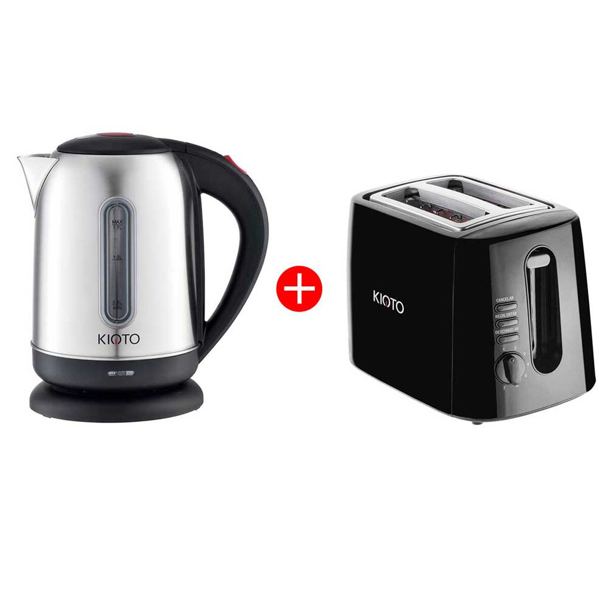 Combo Hervidor Eléctrico Kioto Akita 1,7 lts. + Tostador de Pan Okinawa