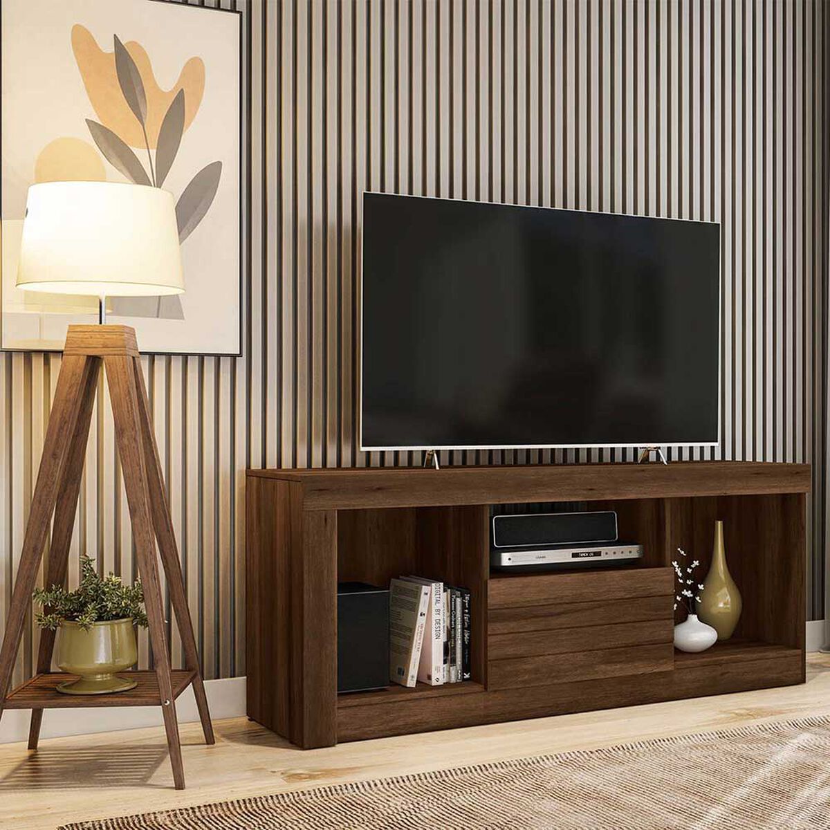 Rack TV Vekkahome New Ovalle Hasta 50" Café