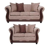 Juego de Living Black Factory Barcelona 5 Cuerpos Beige