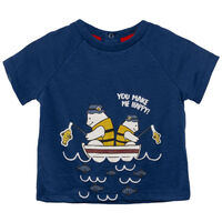 Polera Manga Corta Chess Baby Azul, Celeste