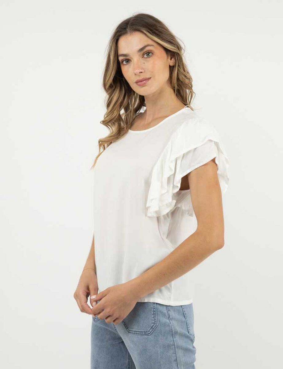 Polera Manga Corta Vuelos Mujer Zibel