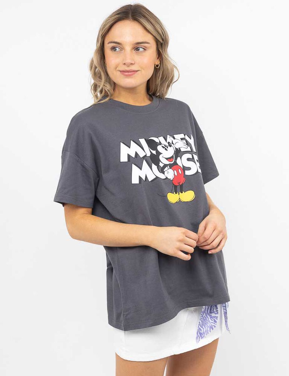 Polera Con Dibujos Animados Manga Corta Mujer Icono