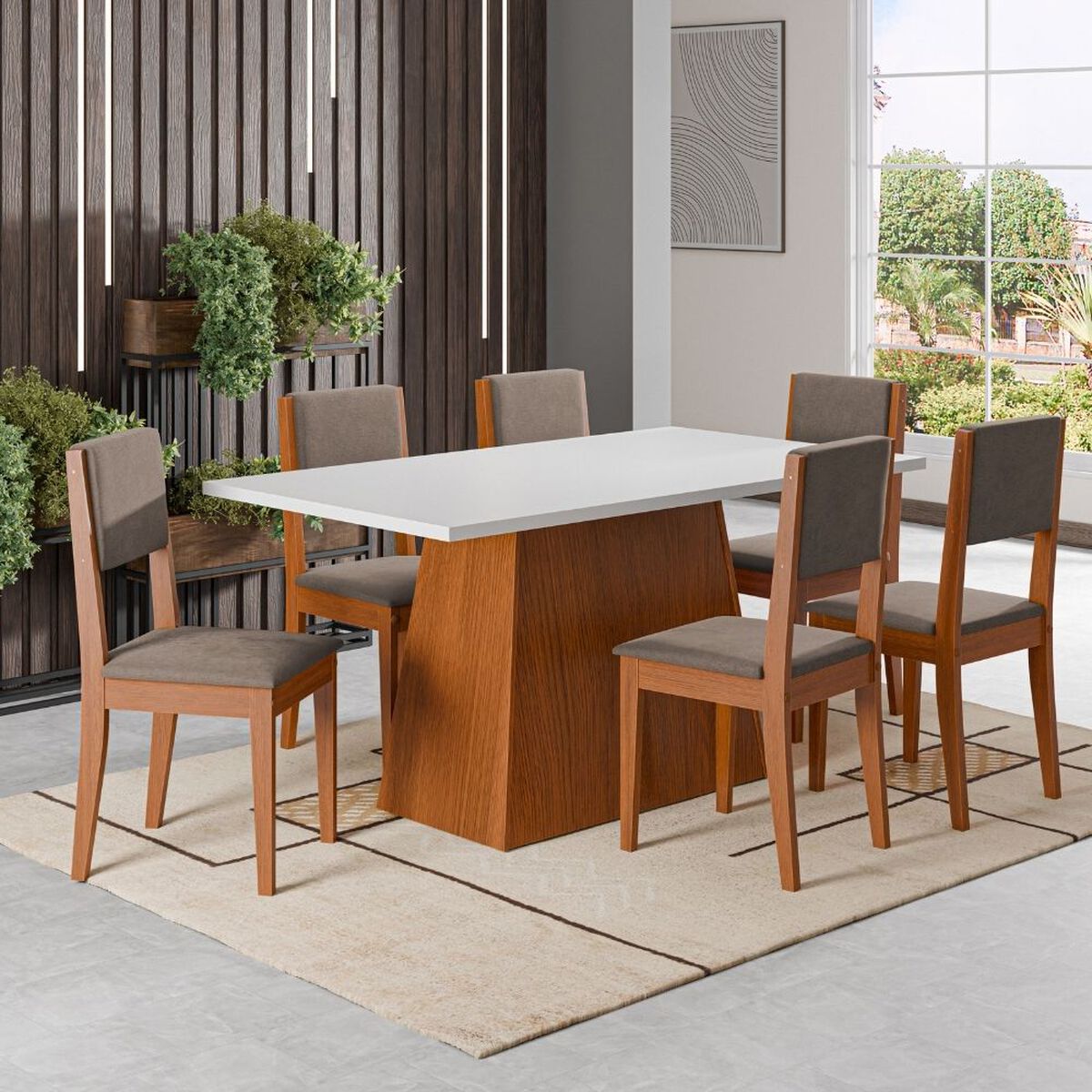 Juego de Comedor Exit Trento 6 Sillas Blanco