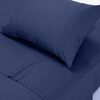 Juego de Sábanas Rosen 144 Hilos King Polycotton Lisa Azul
