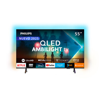 Imagen 1 del producto Smart TV QLED 55"" Philips 4K UHD Titan OS 55PUD8250