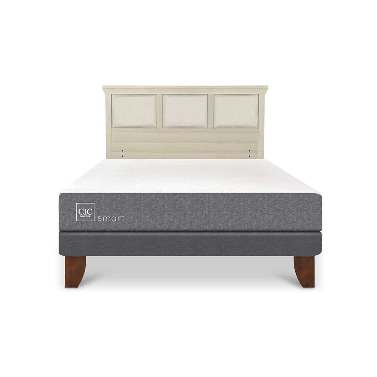 Cama Europea CIC 2 Plazas Smart + Respaldo Torino Alpino