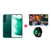 Combo Celular Samsung Galaxy S22 128GB 6,1" Green Liberado + LED 55" UN55AU7090 Smart TV 4K Ultra HD + Smartwatch Galaxy Watch4 LTE 40mm Black 