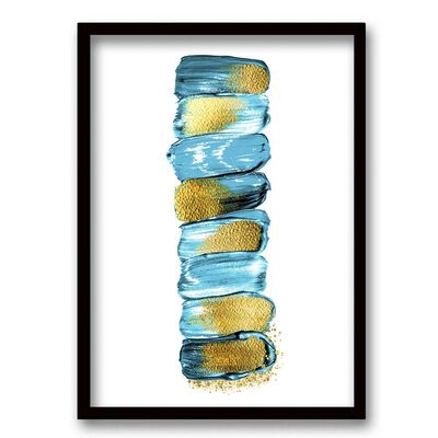 Cuadro Decorativo Retela Turquesa Gold 50 x 35 cm