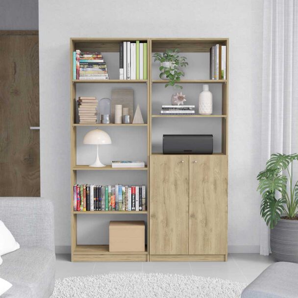 Estante 62 cm + Estante 2 Puertas TuHome Home Macadamia