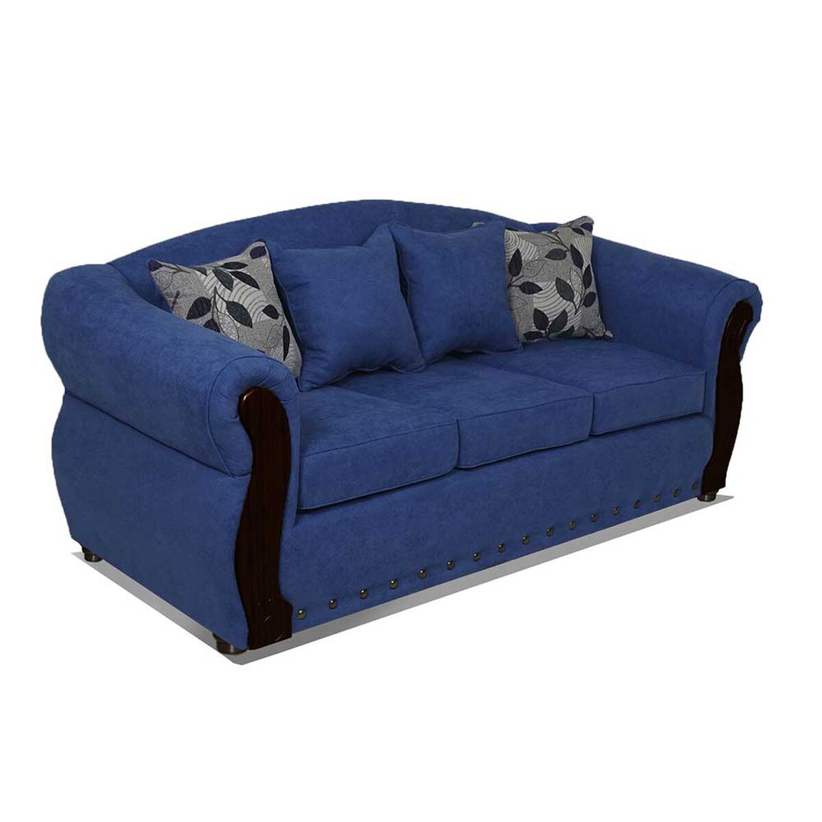 Sofá Elegant Detail Bartolucci 3 Cuerpos Azul