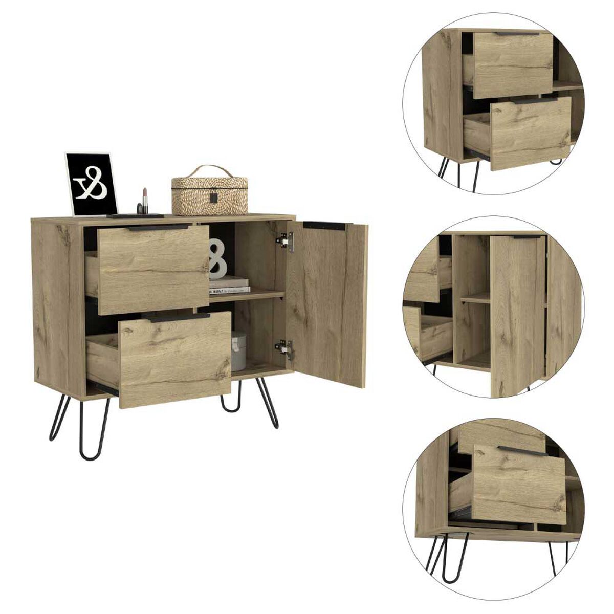 Cómoda TuHome Concept D Duna Wengue 2 Cajones